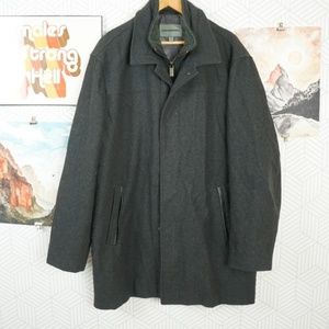 Mens Johnston and Murphy Recycled Wool Lined Coat